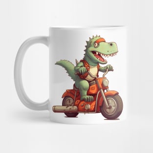 Dino Biker Retro Motorcycle Mug